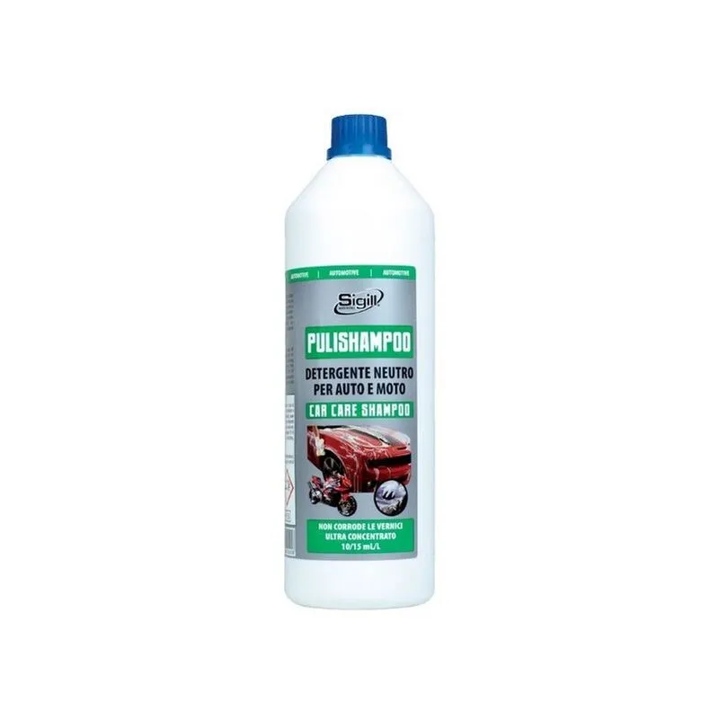 Sigill pulishampoo detergente e sgrassante neutro per auto e moto 1 lt ultra concentrato