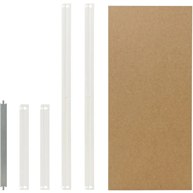 Shelfplaza - home 120x60 cm Set completo di ripiani in bianco per scaffalature a incastro/ Ripiani in hdf / Ripiani aggiuntivi per scaffalature per