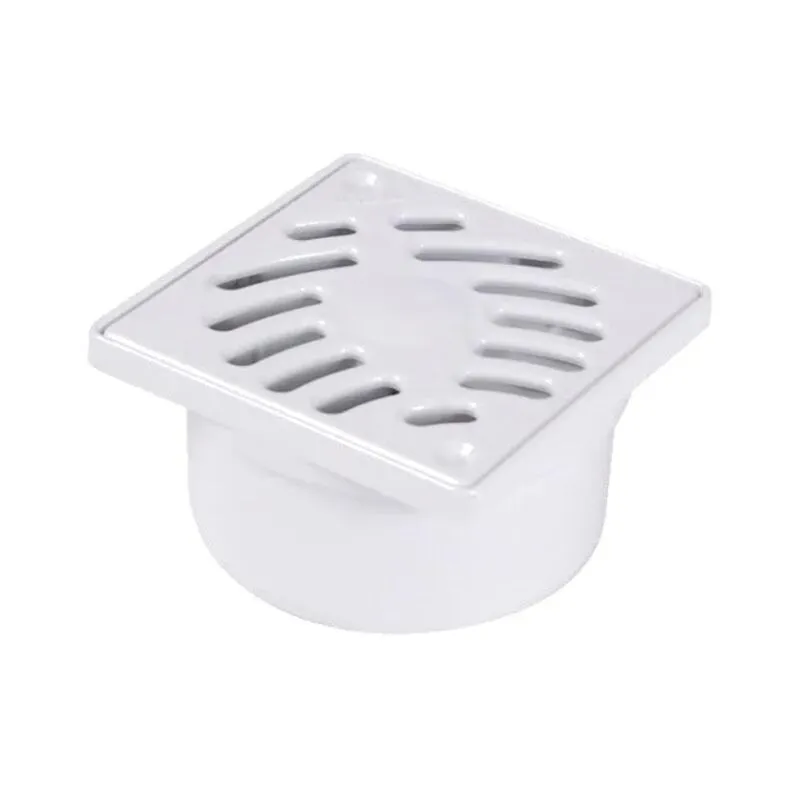 Nicoll - Sifone con griglia in pvc bianco, rubinetto Ø50/40 mm, griglia 10 x 10 cm