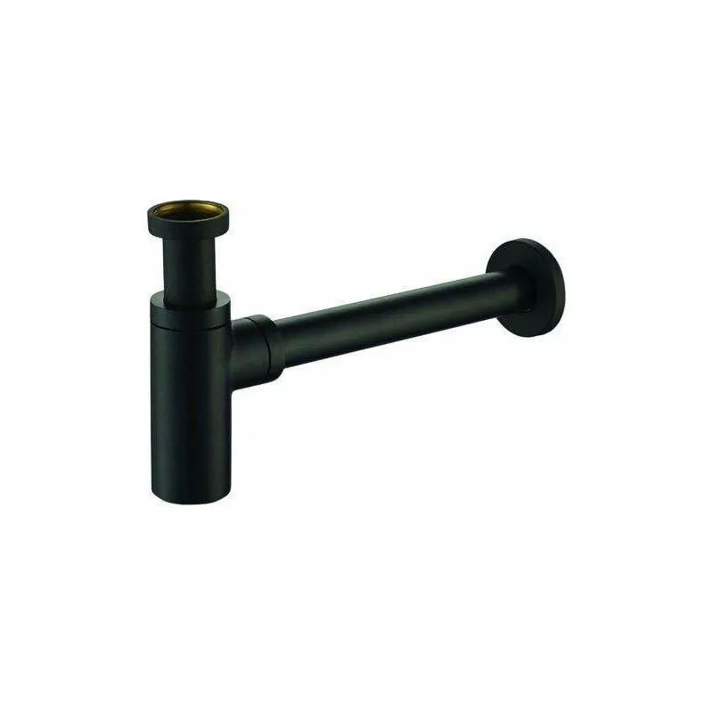 Paffoni - Sifone a bottiglia 1'1/4 colore nero opaco per lavabo ZACC240NO Nero opaco