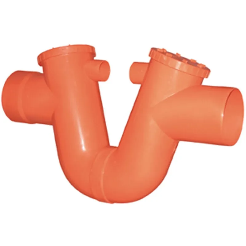  - sifone monolitico pvc dm 160 arancio