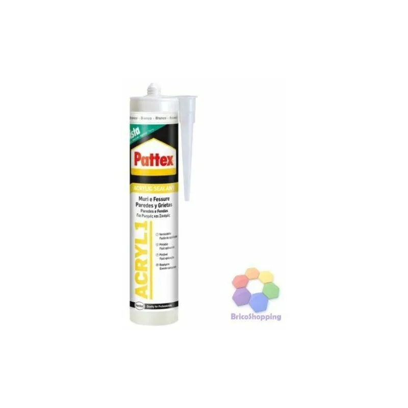 Cartuccia silicone sigillante bianco acrilico 300 ml  acril 1 one vernicia