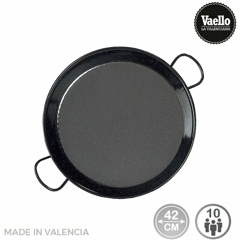 Padella per paella tradizionale in acciaio smaltato ø42cm (10 persone). vaello