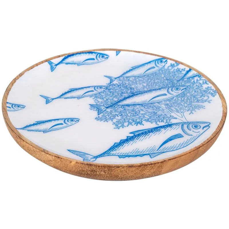 Scatole e vassoi per piatti di pesce piccoli Piatto Rotondo Blu - 2x16x16cm - Signes Grimalt