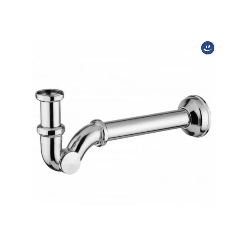 Sifone scarico a esse in ottone cromato senza piletta per bidet con ispezione laterale 11/4 FRATELLI GIACOMINI