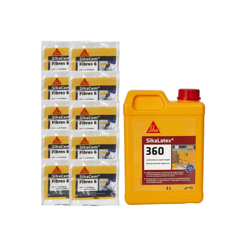 Sika - Masonry Pack - 10x Cem Fibre 6 150g Latex 360 2L Bonding Resin