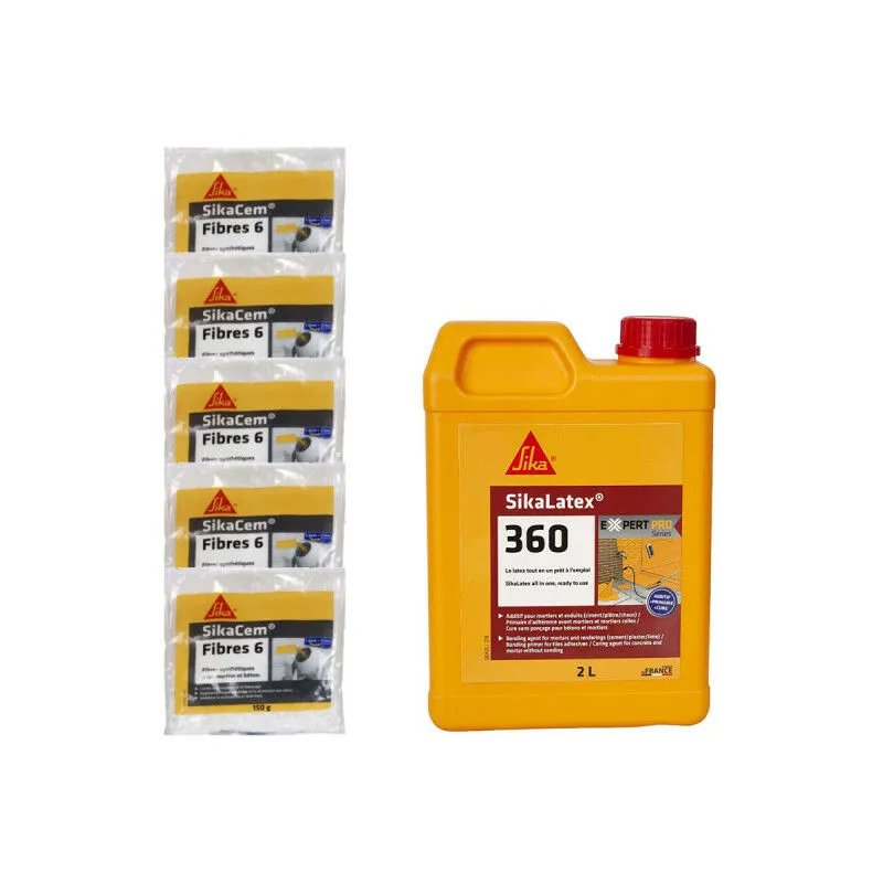 Sika - Masonry Pack - 5x Cem Fibre 6 150g Latex 360 2L Bonding Resin