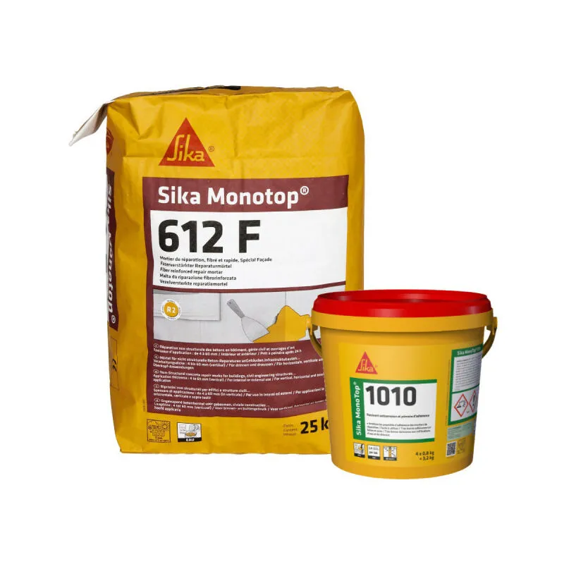 Sika - Mortar and Repair Pack MonoTop 1010 3,2kg Monotop 612F 25kg