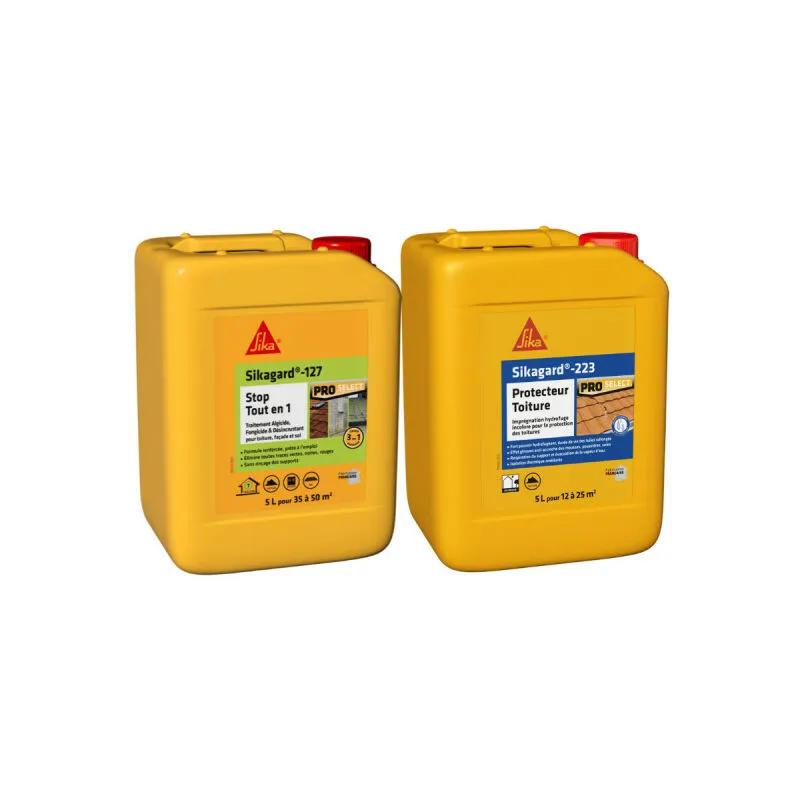 Sika - Pacchetto di trattamento e protezione del tetto gard-127 Stop All in 1 5L gard-223 Protettore del tetto