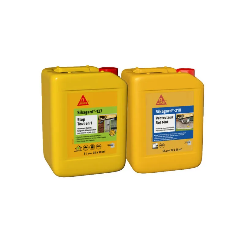 Sika - Pacchetto pulizia e protezione pavimenti gard-127 Stop 5L gard-210 Tappetino protettivo 5L