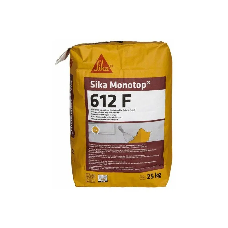 Sika - Monotop 612 f Malta per riparazione rapida - Grigio - 25 kg - Gris