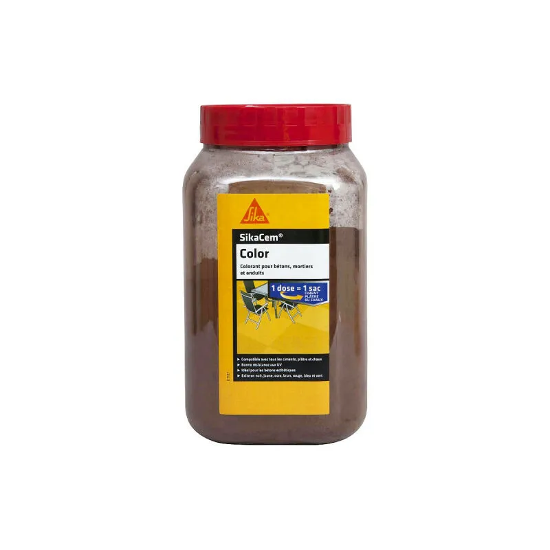 Sika - Cem Colore cemento, calce e gesso in polvere colore - Marrone - 700g - Brun