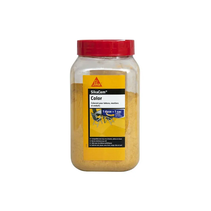 Sika - Cem Colore cemento, calce e gesso in polvere colore - Giallo - 400g - Jaune