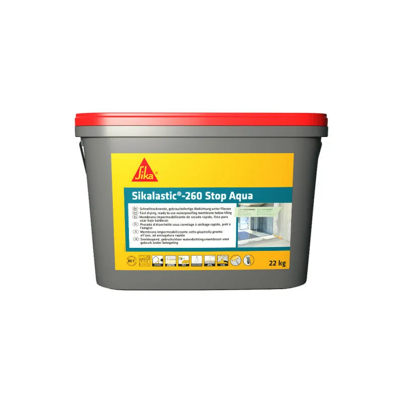 Lastic-260 Stop Aqua impermeabilizzante sotto piastrelle - 8m² - 22kg - Sika