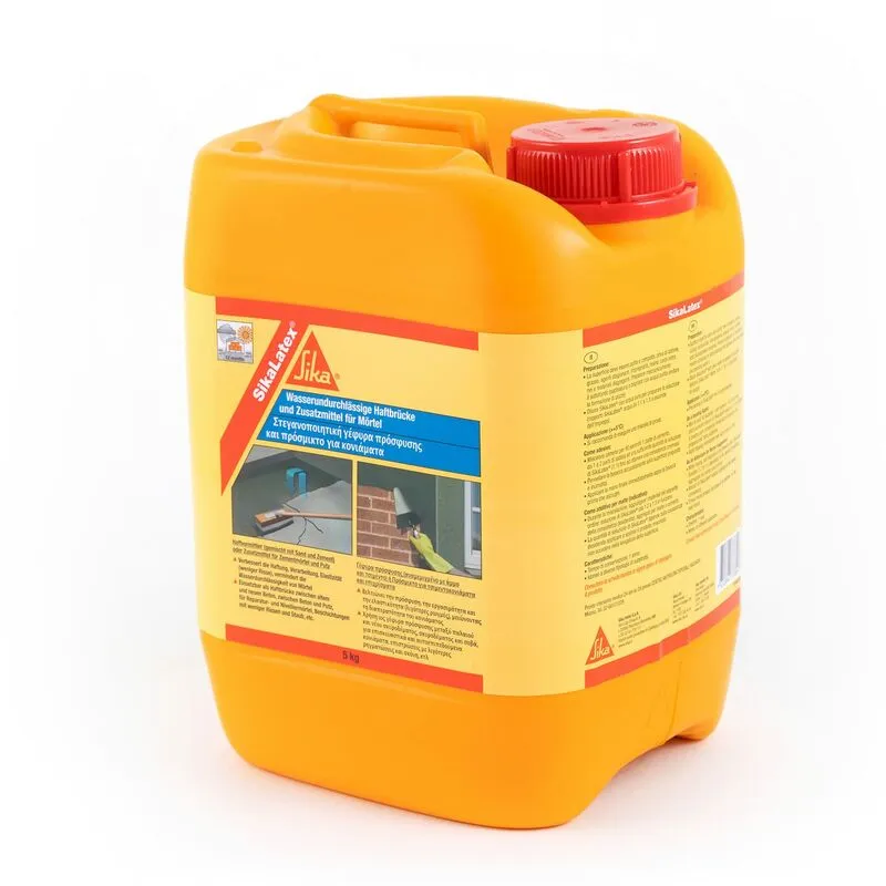 Sika - Latex, Bianco - Additivo per malte e agente adesivo resistente all'acqua - Aumenta l'aderenza e la resistenza all'abrasione - Tanica 5kg