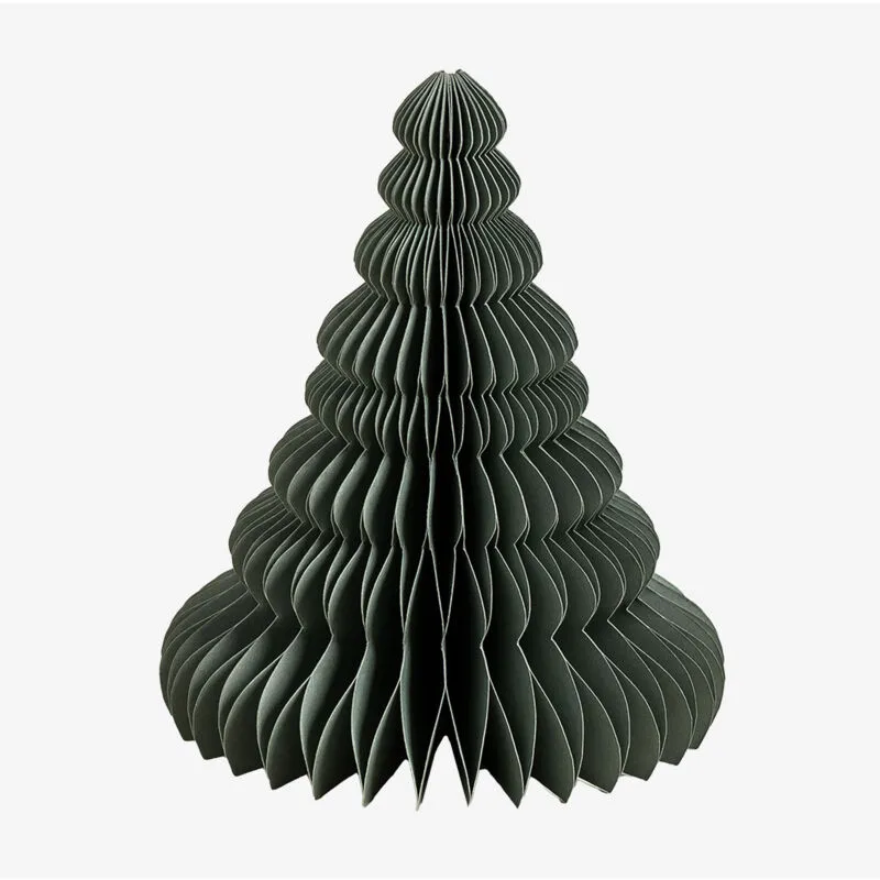 Albero di Natale di carta Noelle Baia verde ↑15 cm - Baia verde ↑15 cm - Sklum