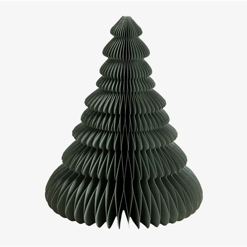 Albero di Natale di carta Noelle Baia verde ↑31 cm - Baia verde ↑31 cm - Sklum