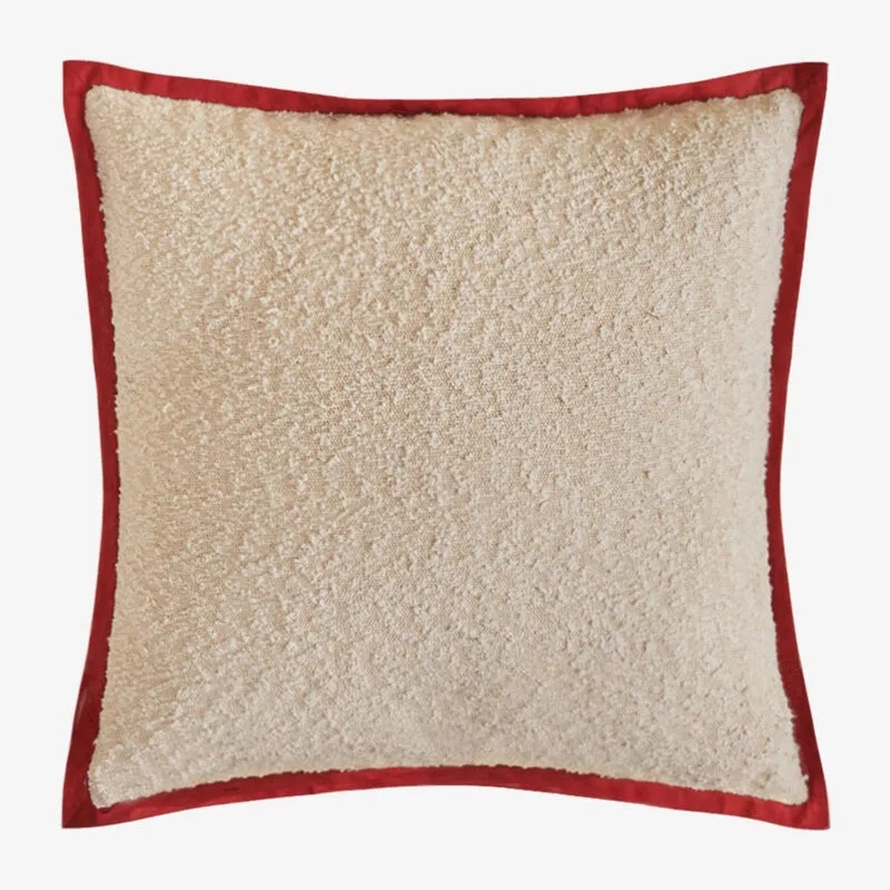 Cuscino quadrato in tessuto bouclé (45x45 cm) Renildo Gardenia Bianco - Sklum