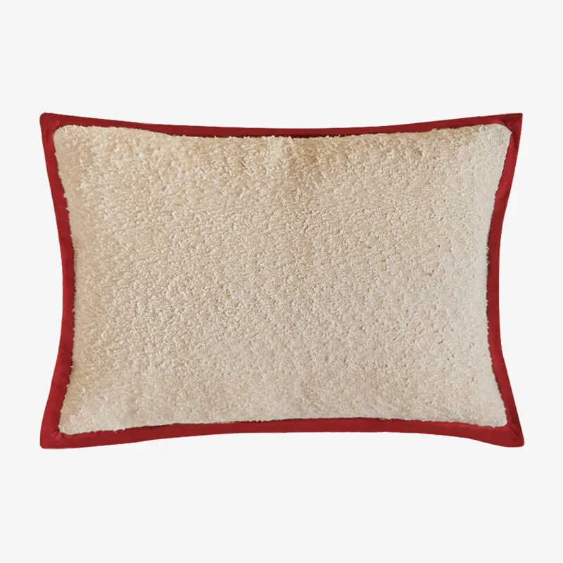 Cuscino rettangolare in tessuto bouclé (35X50 cm) Renildo Gardenia Bianco - Sklum