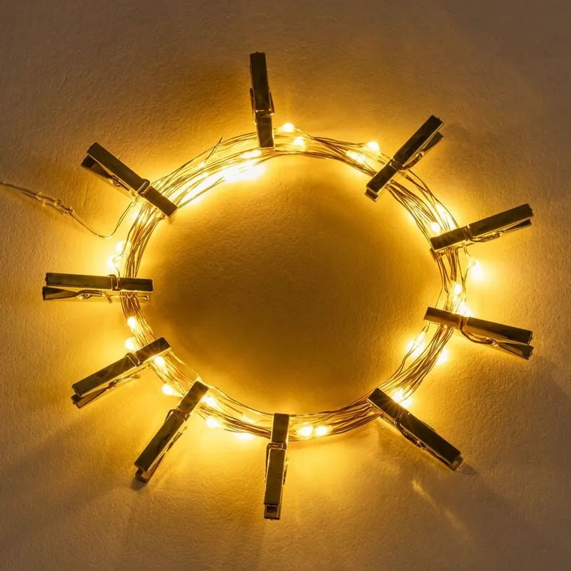 Ghirlanda led decorativa con clip (3,50 m) Inça Dorato - Sklum