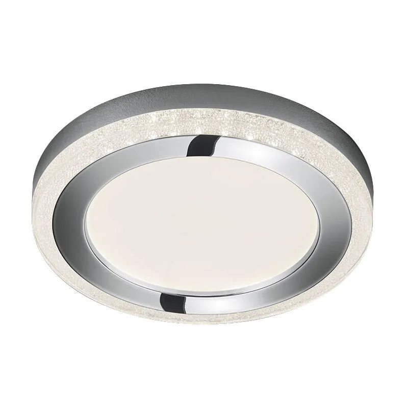 Plafoniera lampada soggiorno lampada camera da letto plafoniera cucina, anello in plastica cristallo bianco, telecomando dimmerabile, led rgb 15W