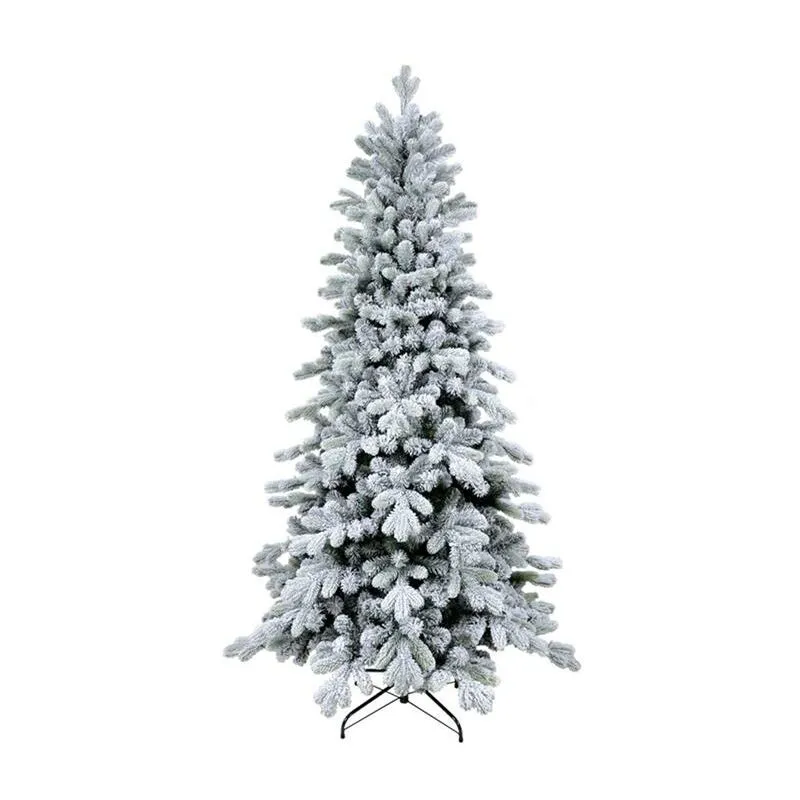 Albero di natale 240cm - cervino slim - apertura ad ombrello - Realizzato in pvc e pe real touch