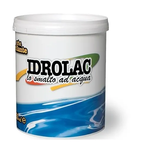 Smalto Acrilico ad Acqua Idrolac Laiv colore Nero Lucido 0,750 Lt.