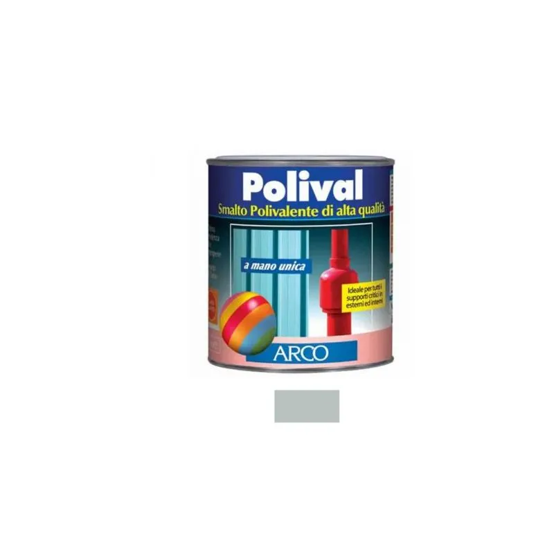 Smalto mano unica senza fondo polival Arco per plastica vetro lamiera LT.0,75 Bianco Alluminio - Bianco Alluminio