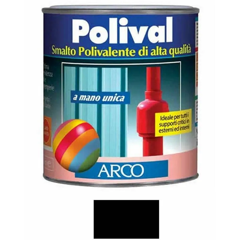 Arco - smalto polivalente nero lucido 611 da 750ML.