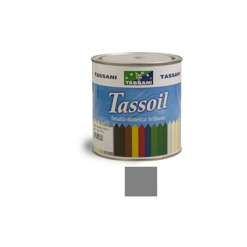 Smalto sintetico tassoil lt. 0,75 per esterno legno e ferro Tassani Grigio Medio