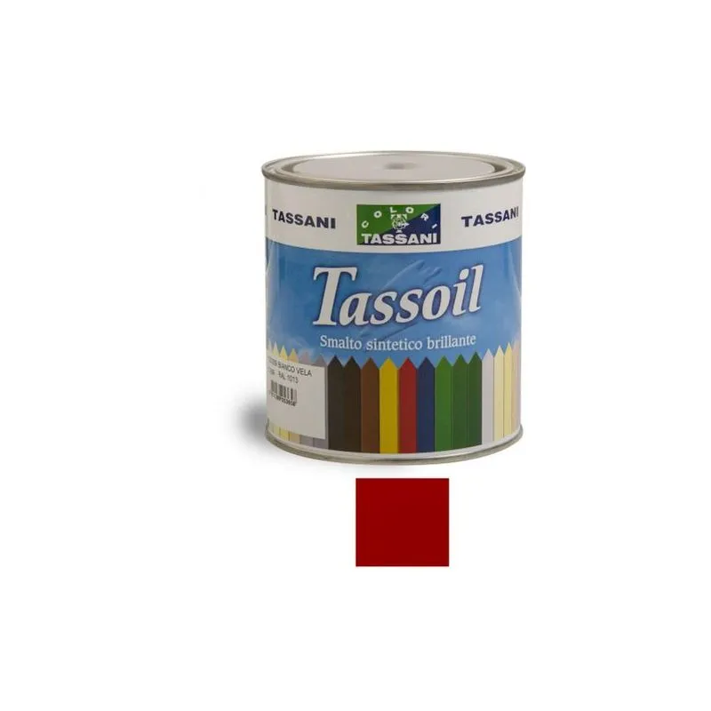 Smalto sintetico tassoil lt. 0,75 per esterno legno e ferro Tassani Rosso