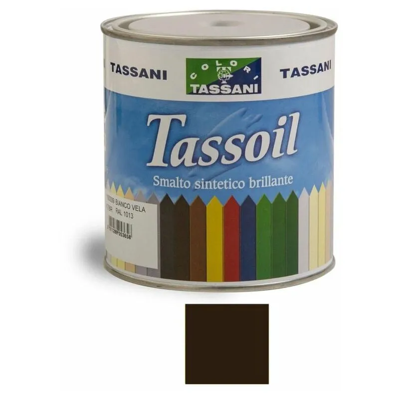 Tassoil Smalto Sintetico Brillante 750 ml Marrone ral 8017