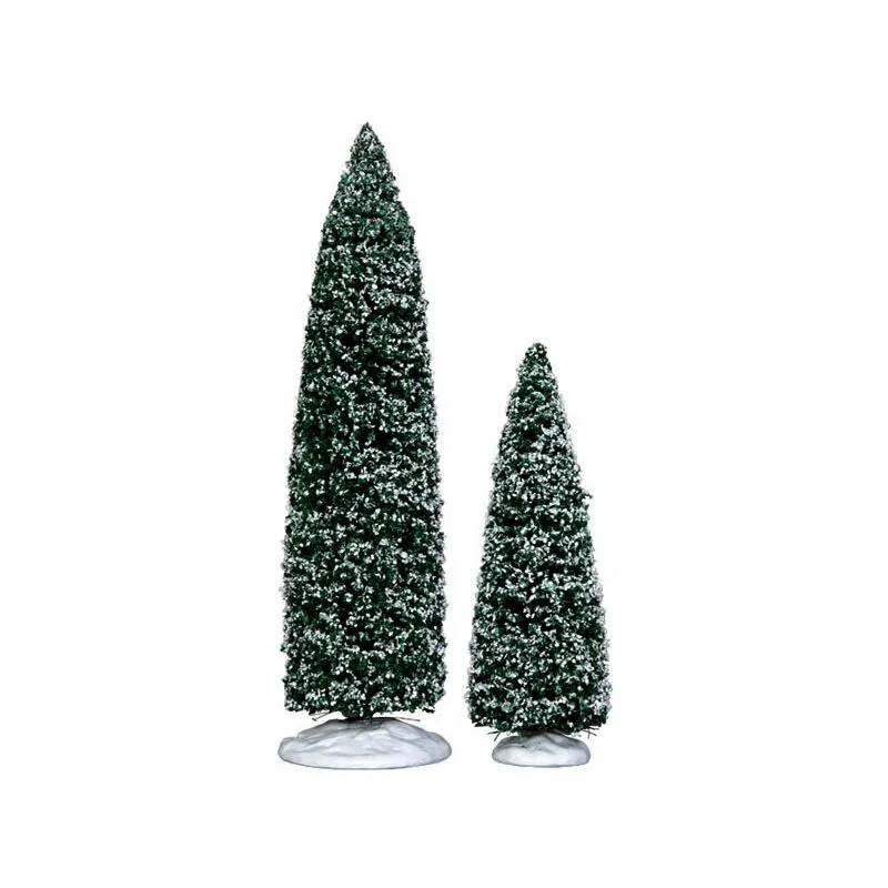 Lemax - Snowy Juniper Tree Large & Medium Set of 2 Cod. 34664