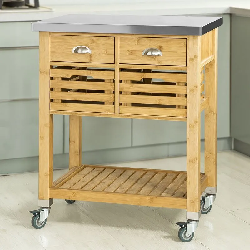 Sobuy - Carrello di servizio,Scaffale da cucina,Tavolo cucina,FKW40-N