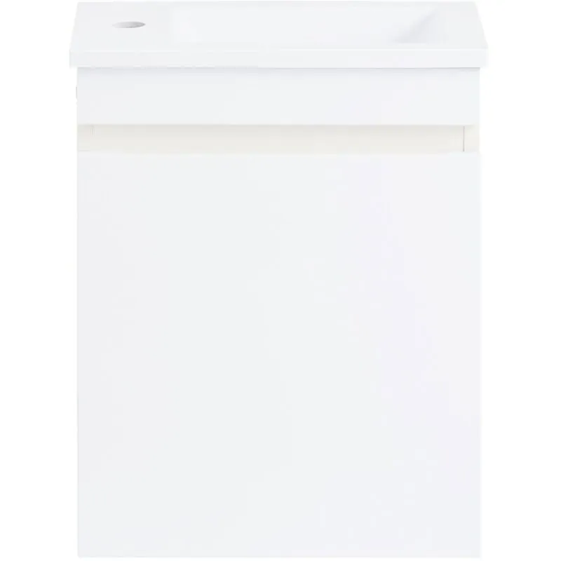 Mobili da bagno sospeso Mobile lavabo con 1 anta Bianco 41x25x52cm BZR170-W - Sobuy