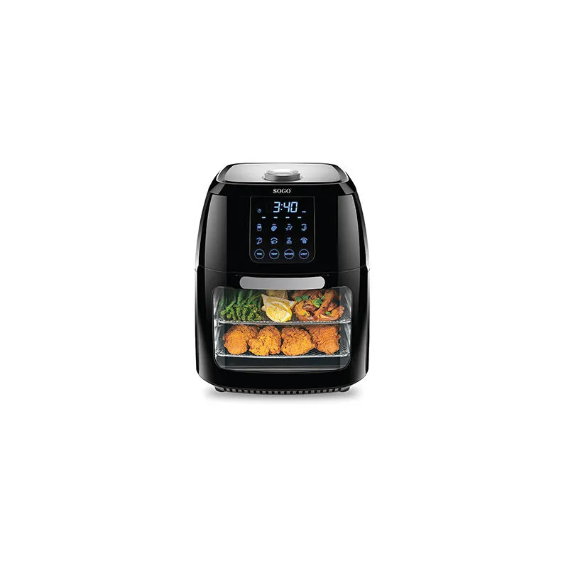 Friggitrice 3in1 ad aria + forno multifunzione / 1800W / 10L / timer 60min / controllo touch / ricettario Sogo