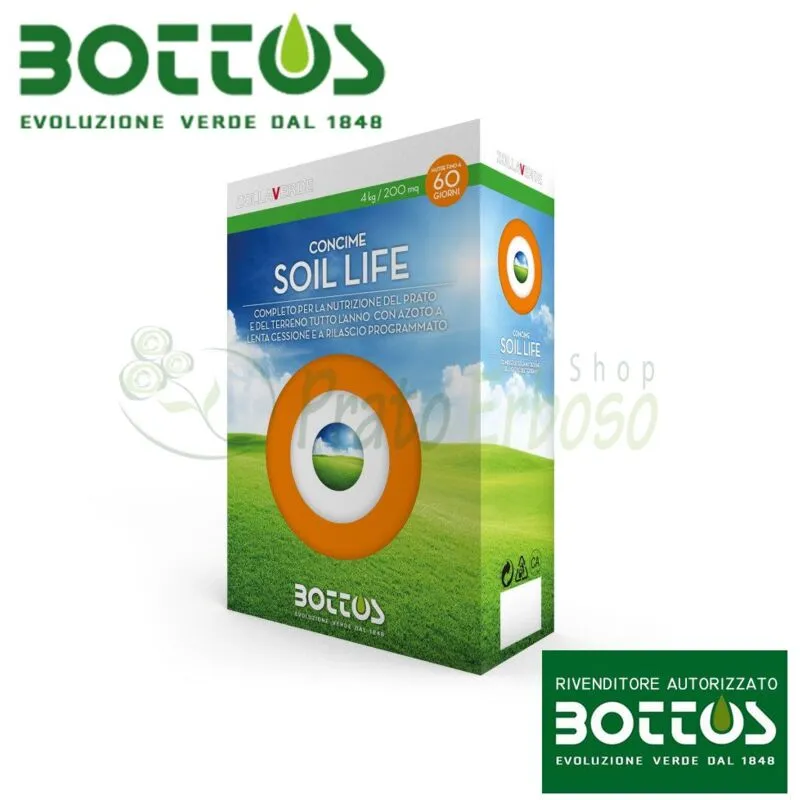 Soil Life 16 -0 -15 + 2 MgO + i.m.i. - Fertilizzante per prato da 4 Kg