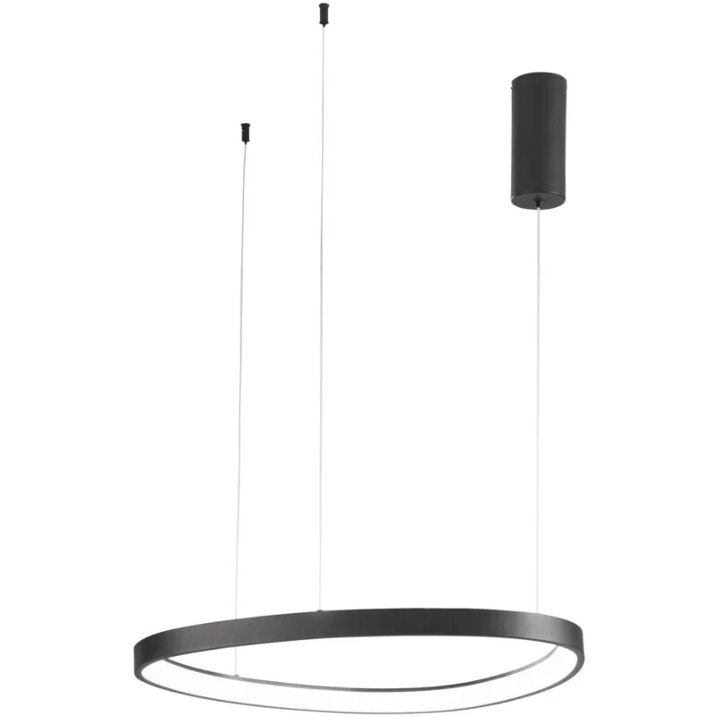 Sospensione led klapton in alluminio nero con funzione cct 65 cm. - Nero