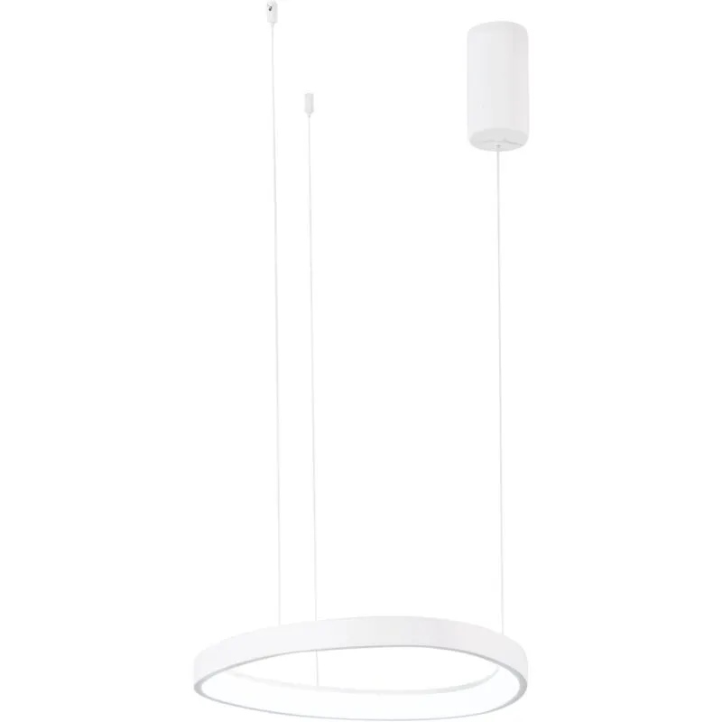 Sospensione led klapton in alluminio bianco con funzione cct 45 cm. - Bianco