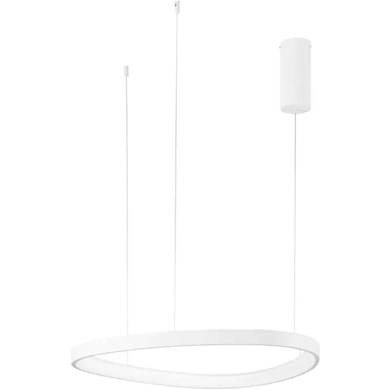 Luce Ambiente E Design - Sospensione led klapton in alluminio bianco con funzione cct 65 cm. - Bianco