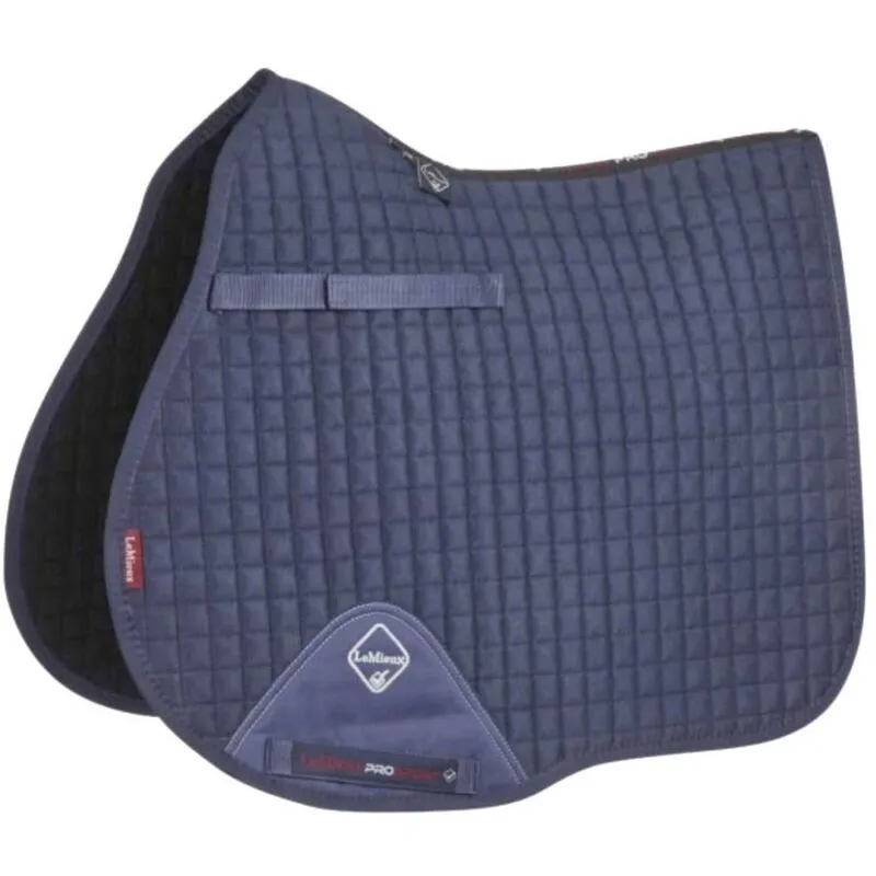 Sottosella rettangolare in pelle scamosciata Lemieux modello Suede Square e federa in bambù blu navy