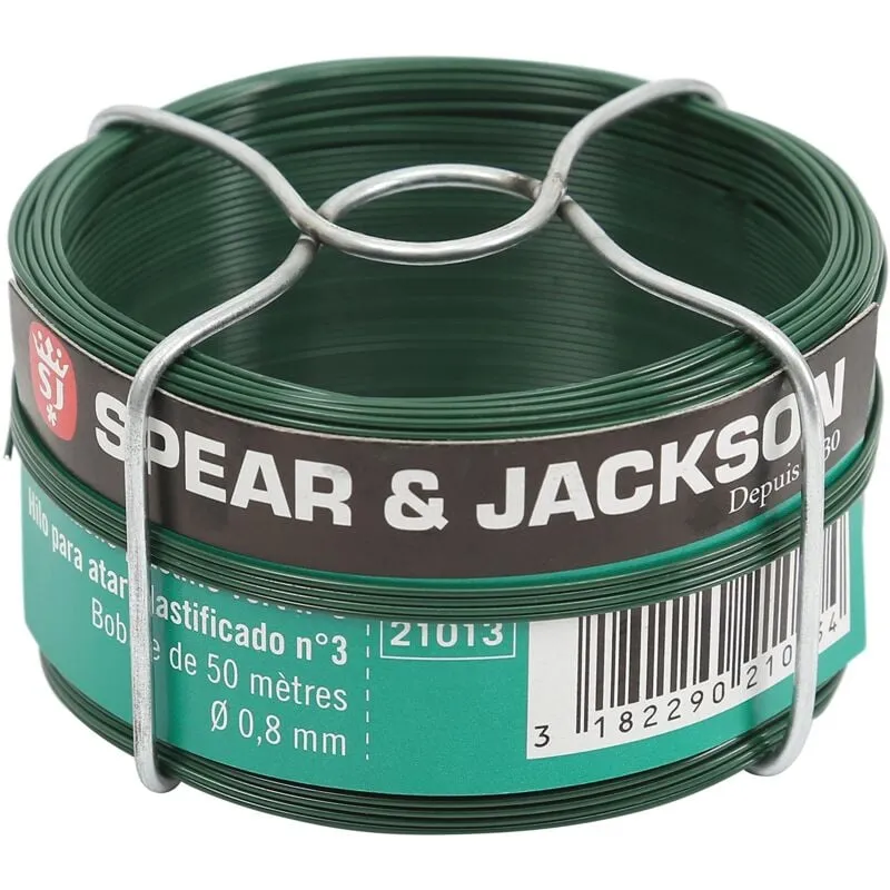 Filo di Ferro plastificato Verde n. 3, 50 m - Spear&jackson