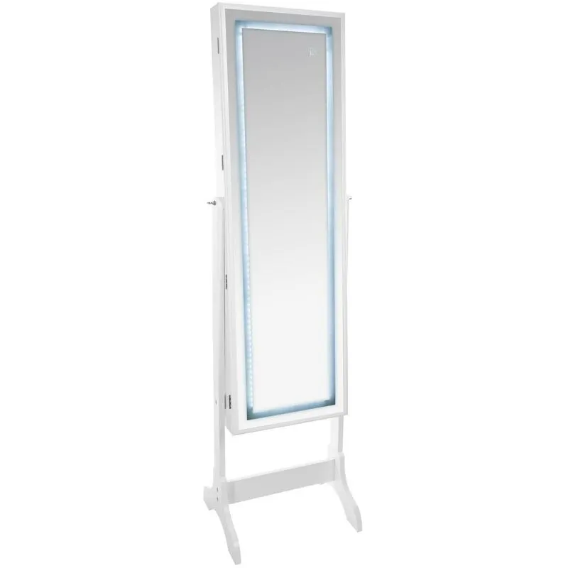 Atmosphera Créateur D'intérieur - Armadio per gioielli led Bettany bianco 47x155cm