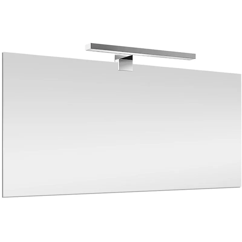 Specchio bagno 100x60 a filo reversibile con lampada naturale 50 cm