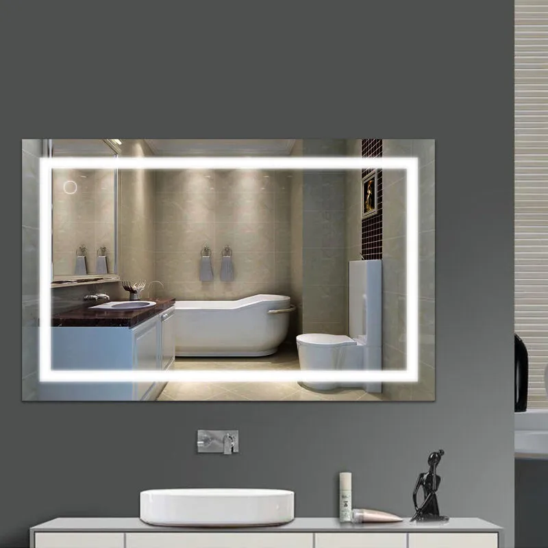 Specchio-Bagno 70x50cm con luci LED,Controllo Tattile,da Parete,23W,Luce Bianca