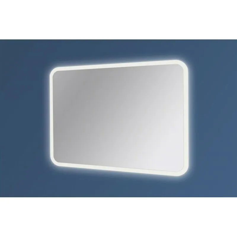 Specchio bagno led 100x70 cm sabbiato Senza specchio ingranditore Con accensione a sfioro Senza Kit Bluetooth Specchio ed antifog Senza specchio