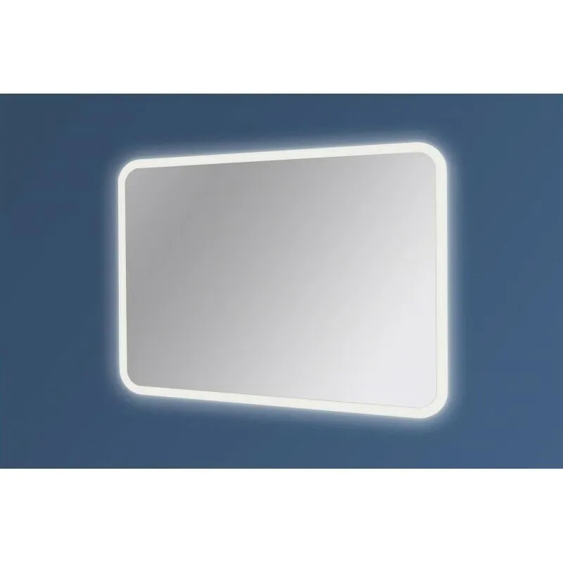 Specchio bagno led 100x70 cm sabbiato Con specchio ingranditore Con accensione a sfioro Senza Kit Bluetooth Specchio senza antifog Con specchio