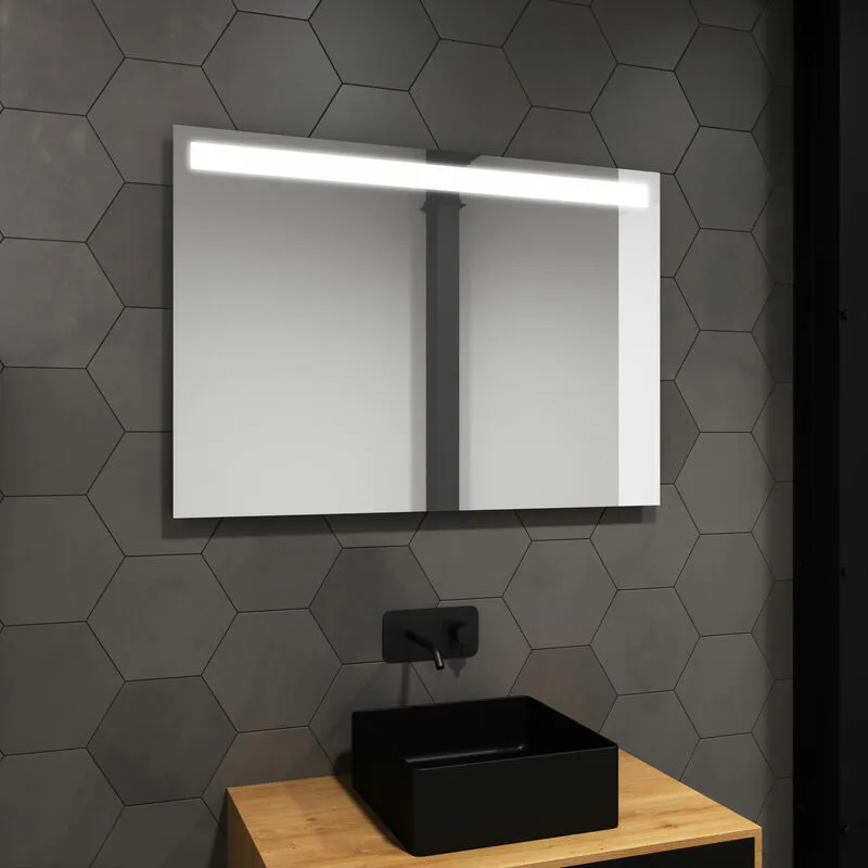 Specchio Bagno led Self-illuminante High Line 80x60cm