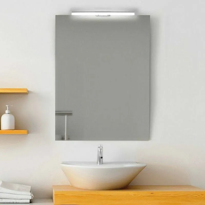 Specchio bagno led 80x60 cm reversibile specchio con lampada