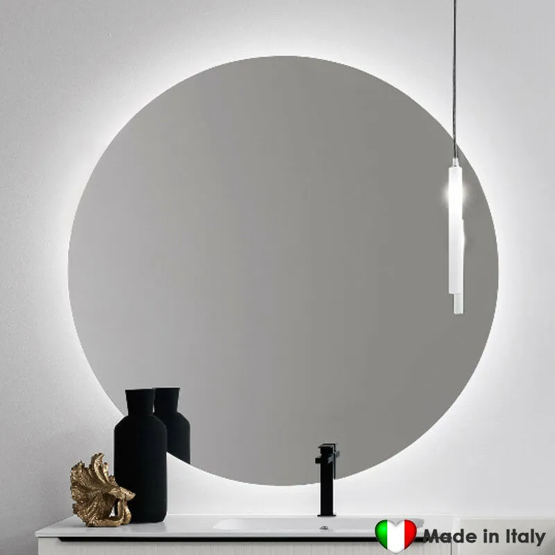 Specchio COMPAB Con Retroilluminazione LED Ø 120 cm - Made In Italy - 35 W - Risparmio Energetico Classe A